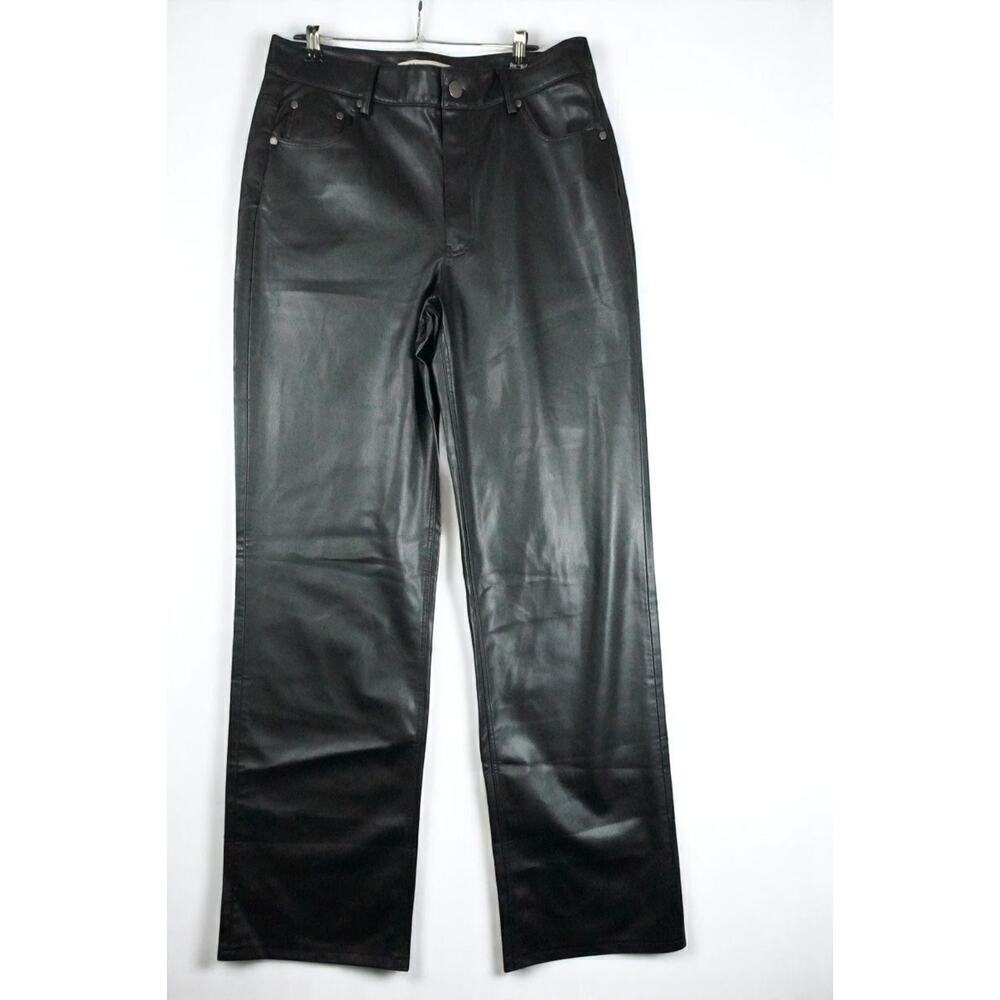 Zara ZW FAUX LEATHER ‘90S WIDE LEG PANTS 8
